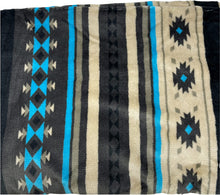 Load image into Gallery viewer, Tan Southwestern Aztec Sherpa Plush Fleece Throw Blanket