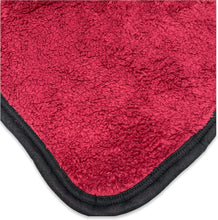 Load image into Gallery viewer, Burgundy Southwestern Aztec Sherpa Borrego Fleece Throw Blanket