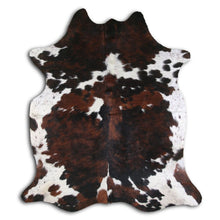 Load image into Gallery viewer, Exotic Tricolor Brazilian Cowhide Rug - A Grade
