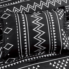 Load image into Gallery viewer, Black Bohemian Southwestern Aztec Navajo Six Piece Comforter Set
