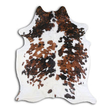 Load image into Gallery viewer, Exotic Tricolor Brazilian Cowhide Rug - A Grade
